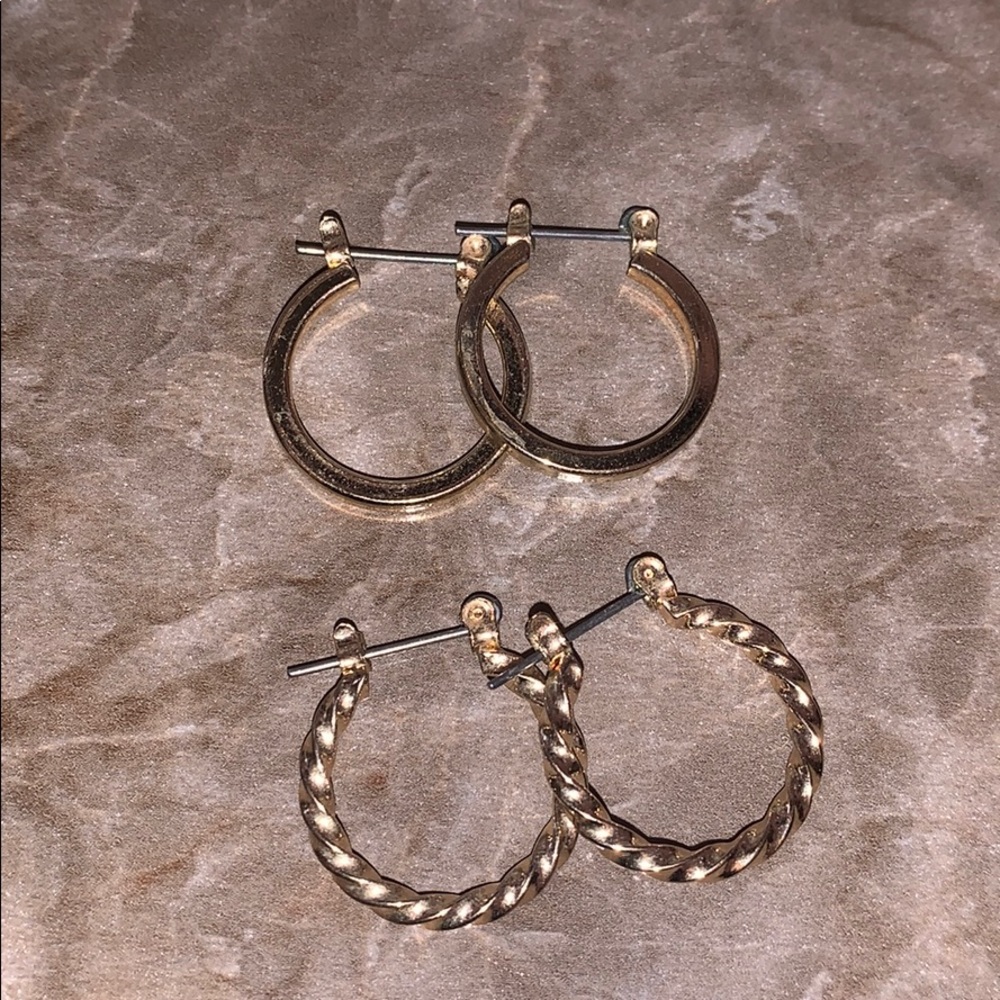 2 for $10 small gold hoops